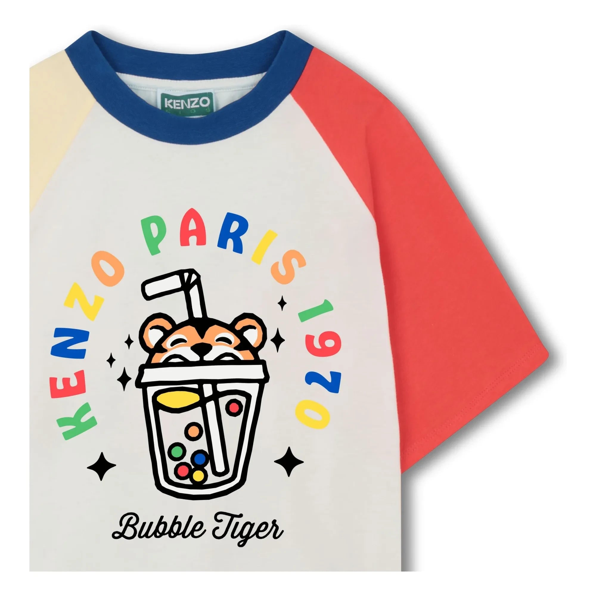 Kenzo - Happy Sweet Colorblock Bubble Tiger T-Shirt | Weiß