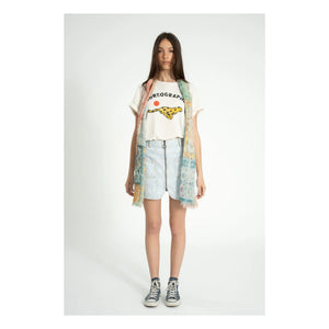 Sisters Department – Marta Leinen- und Baumwoll-T-Shirt | Ecru