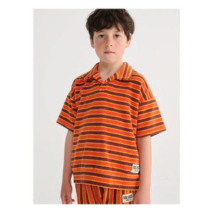 Bobo Choses - Gestreiftes Frottee-Polo | Orange
