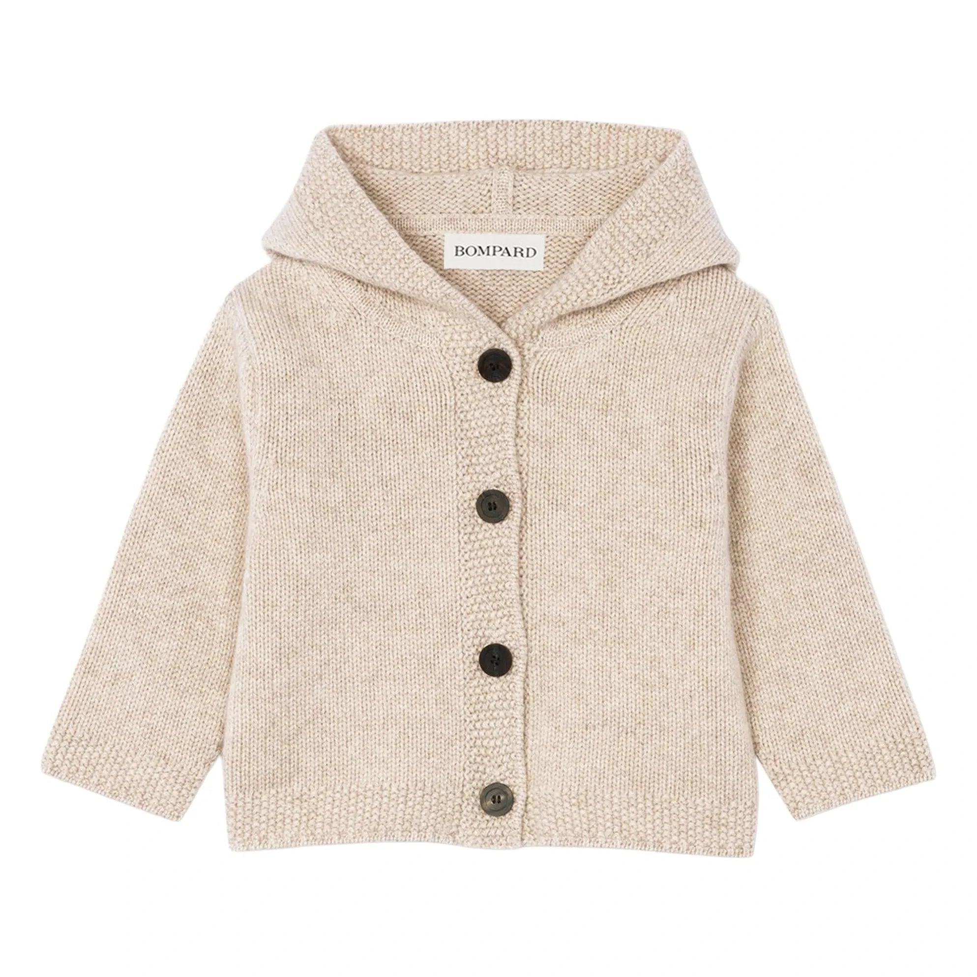 Bompard - Kaschmirweste mit Kapuze | Hellbeige