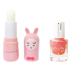 Inuwet - Erdbeer-Lippenbalsam und wasserbasierter Nagellack Doppelset