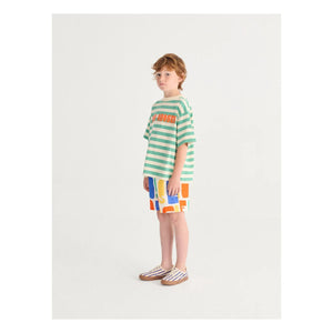 Bobo Choses - Gestreiftes Bobo Choses T-Shirt | Grün
