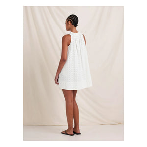 Peony - Besticktes Sommerkleid | Weiß