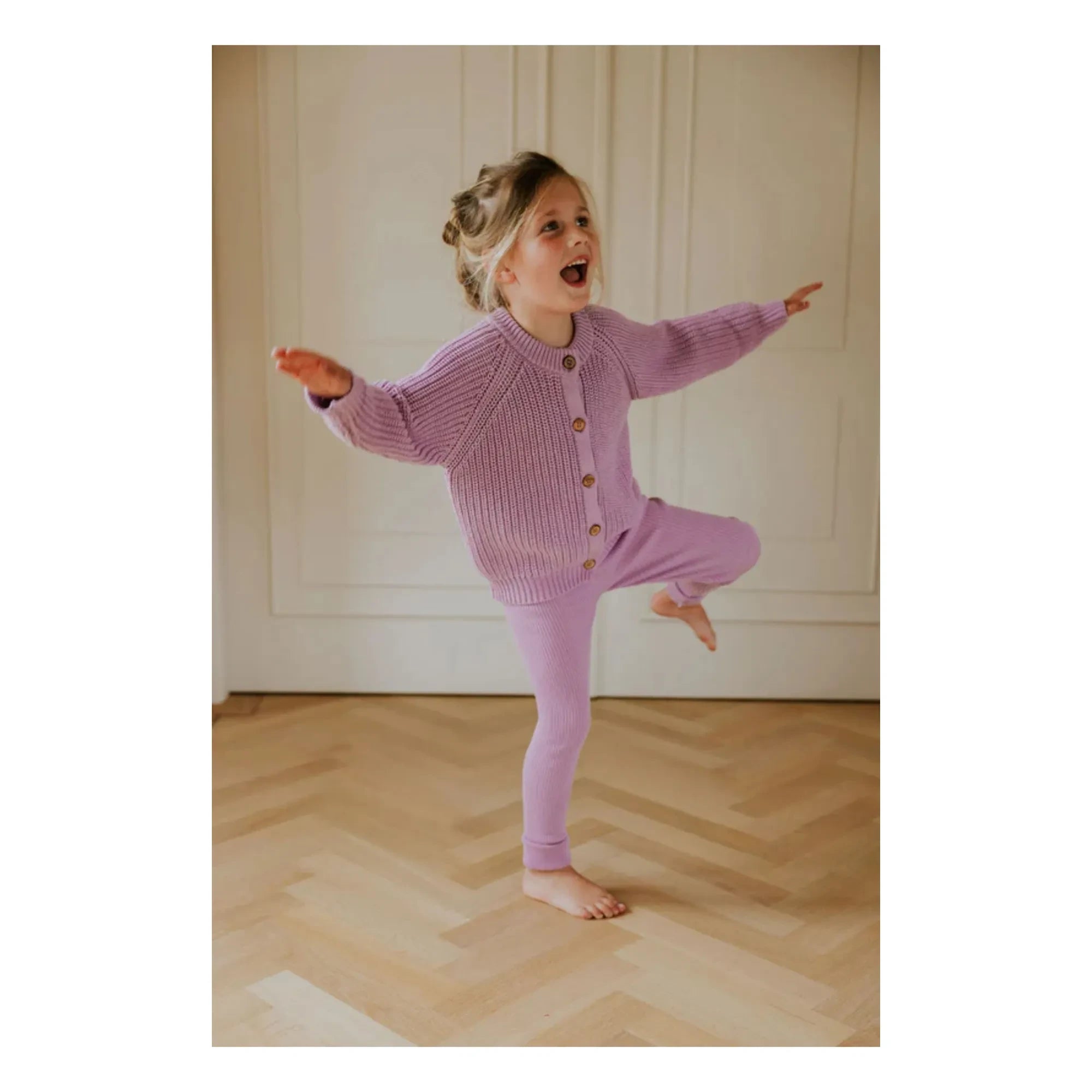 Yuki – Leggings aus Bio-Baumwollstrick | Mauve