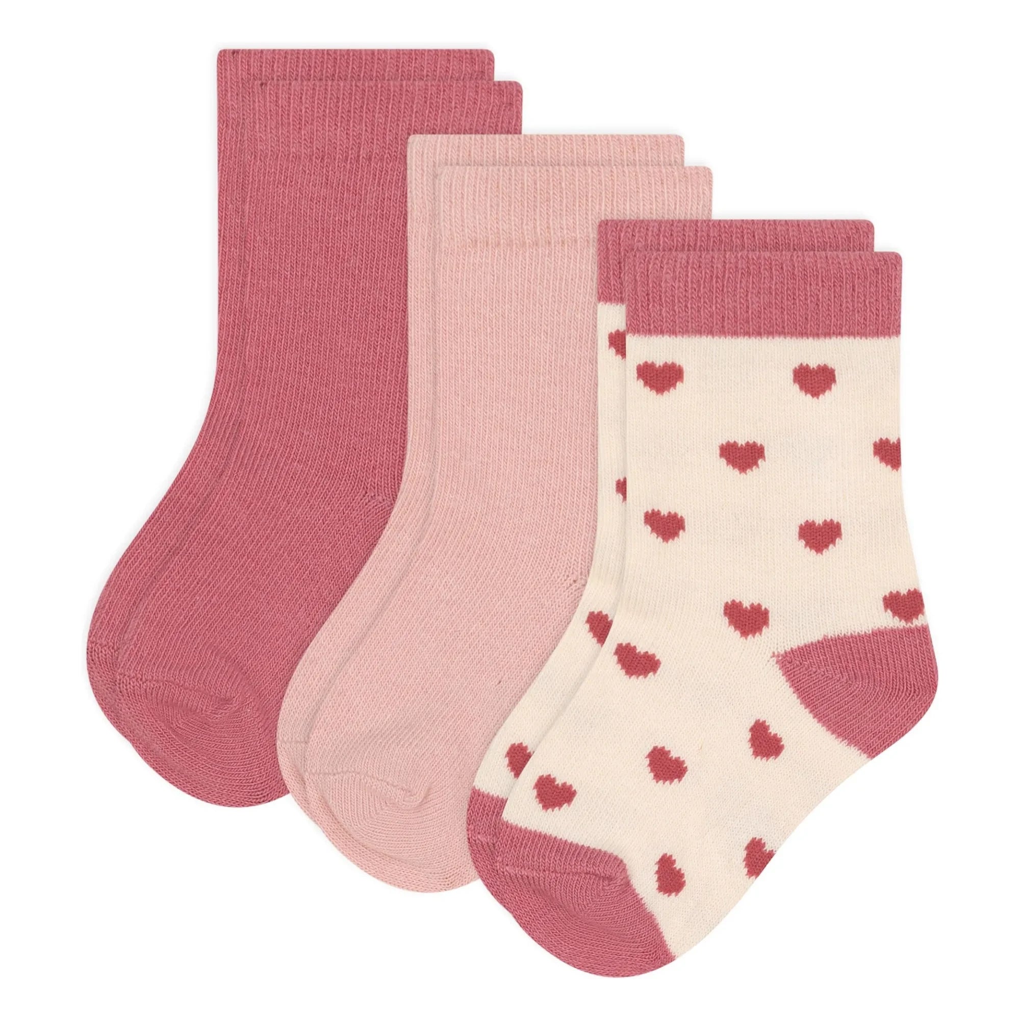 Petit Bateau - 3er-Pack Baby-Herzsocken | Salbeigrün