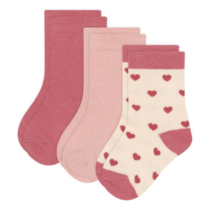Petit Bateau - 3er-Pack Baby-Herzsocken | Salbeigrün