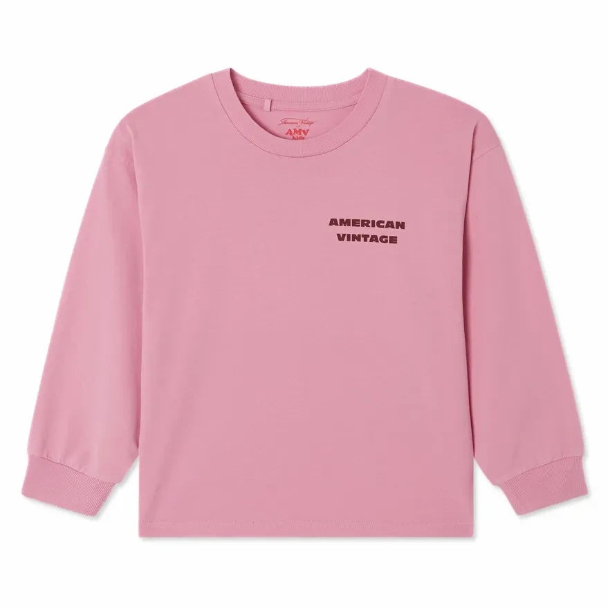 American Vintage - Fizvalley Kinder T-Shirt mit Rundhalsausschnitt | Rosa
