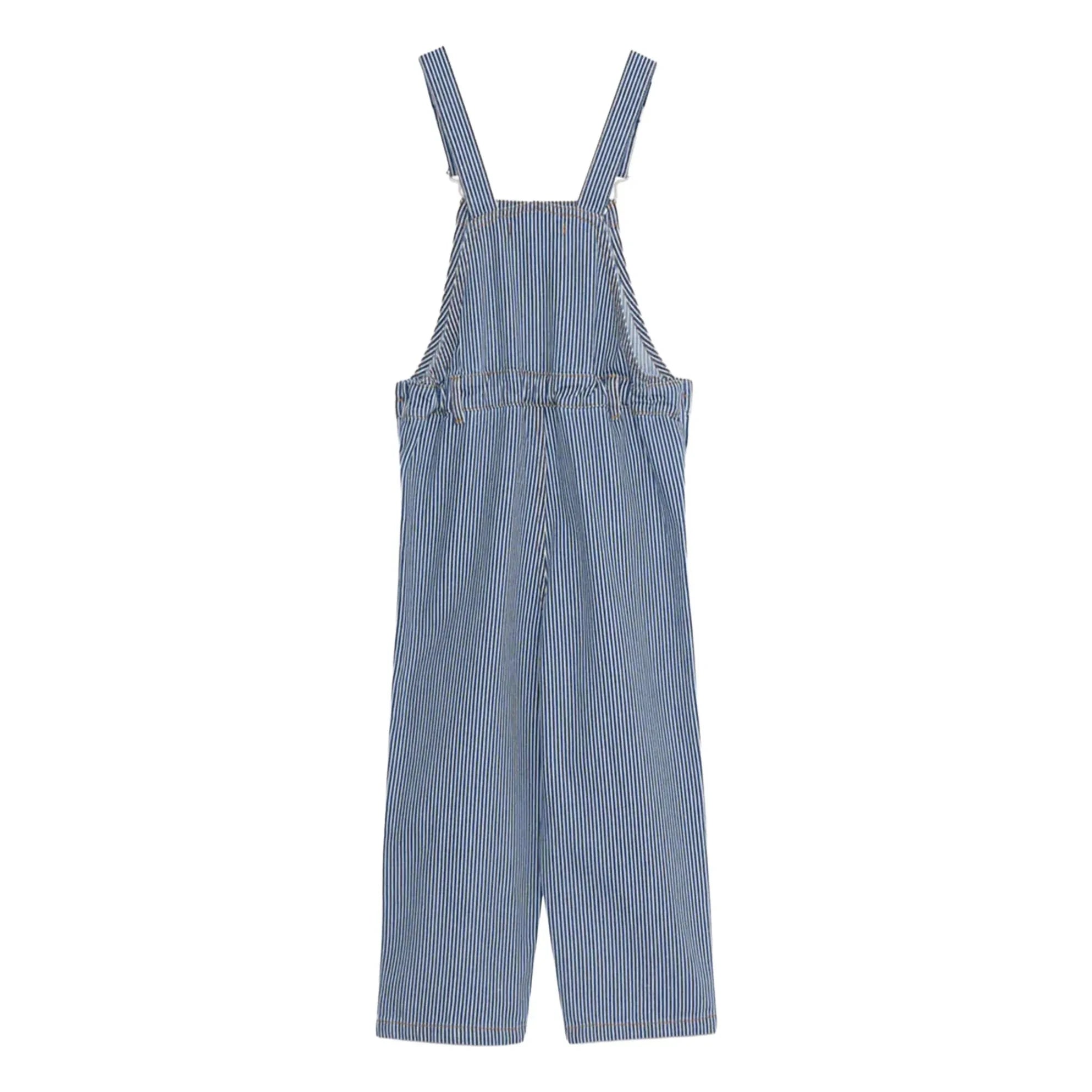 the new society - Diana Bio-Baumwolle gestreifter Overall | Marineblau