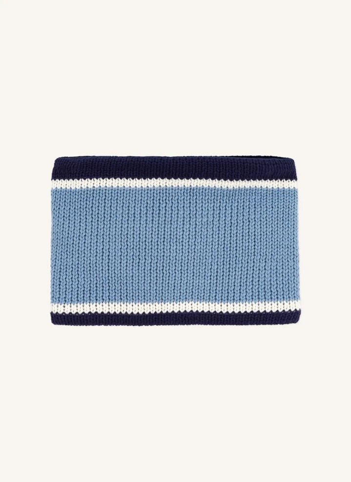Petit Bateau - Gestreifter Strick-Schlauchschal | Blau