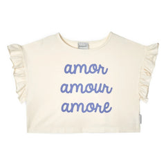 Mipounet - Amour T-Shirt aus Bio-Baumwolle | Ecru