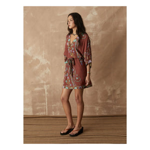 Boteh - Darjeeling İpek Elbise | Mocha