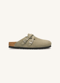 BIRKENSTOCK - Blair Wildleder-Pantoletten | Grau-Braun