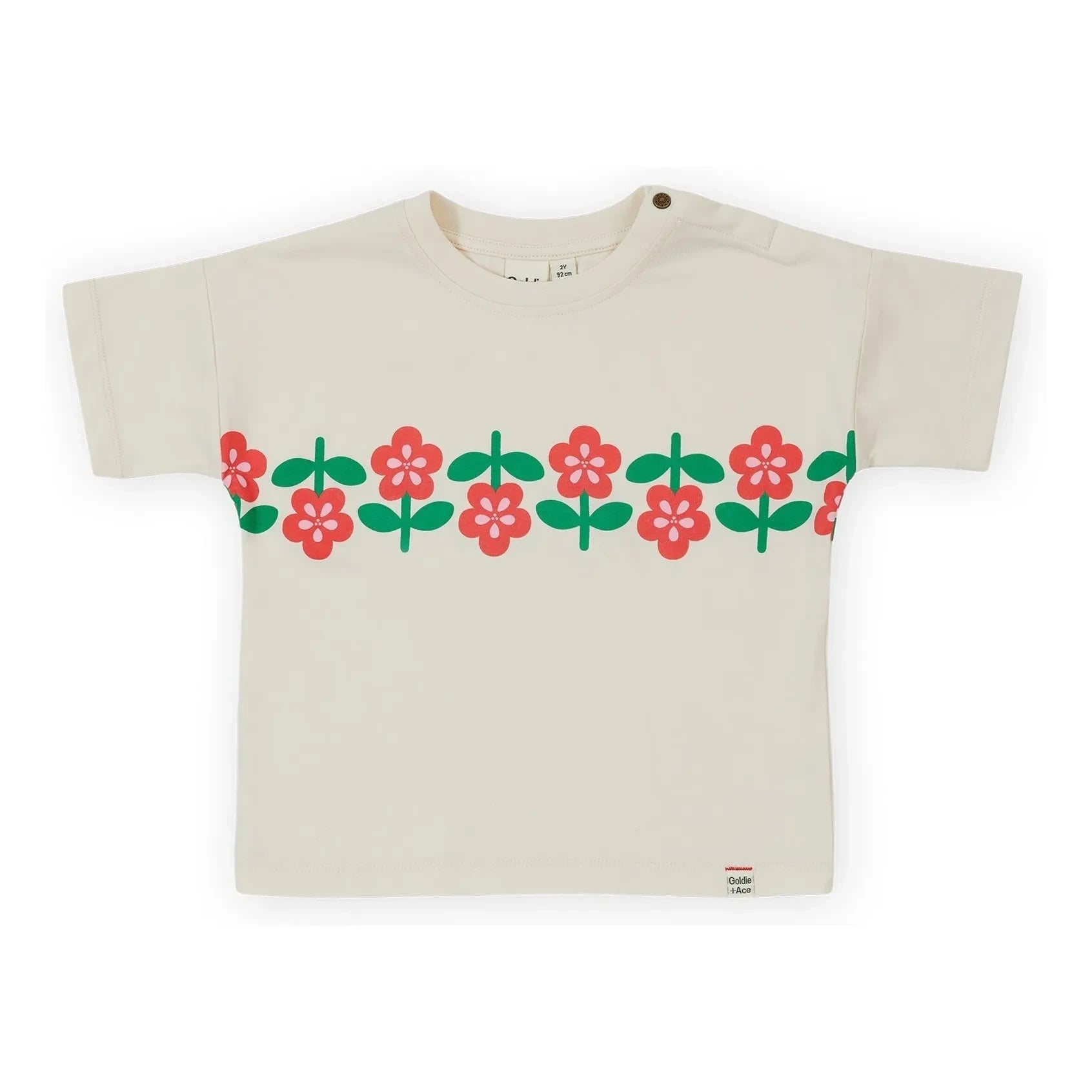 Goldie + Ace – Blumen-T-Shirt | Ivory