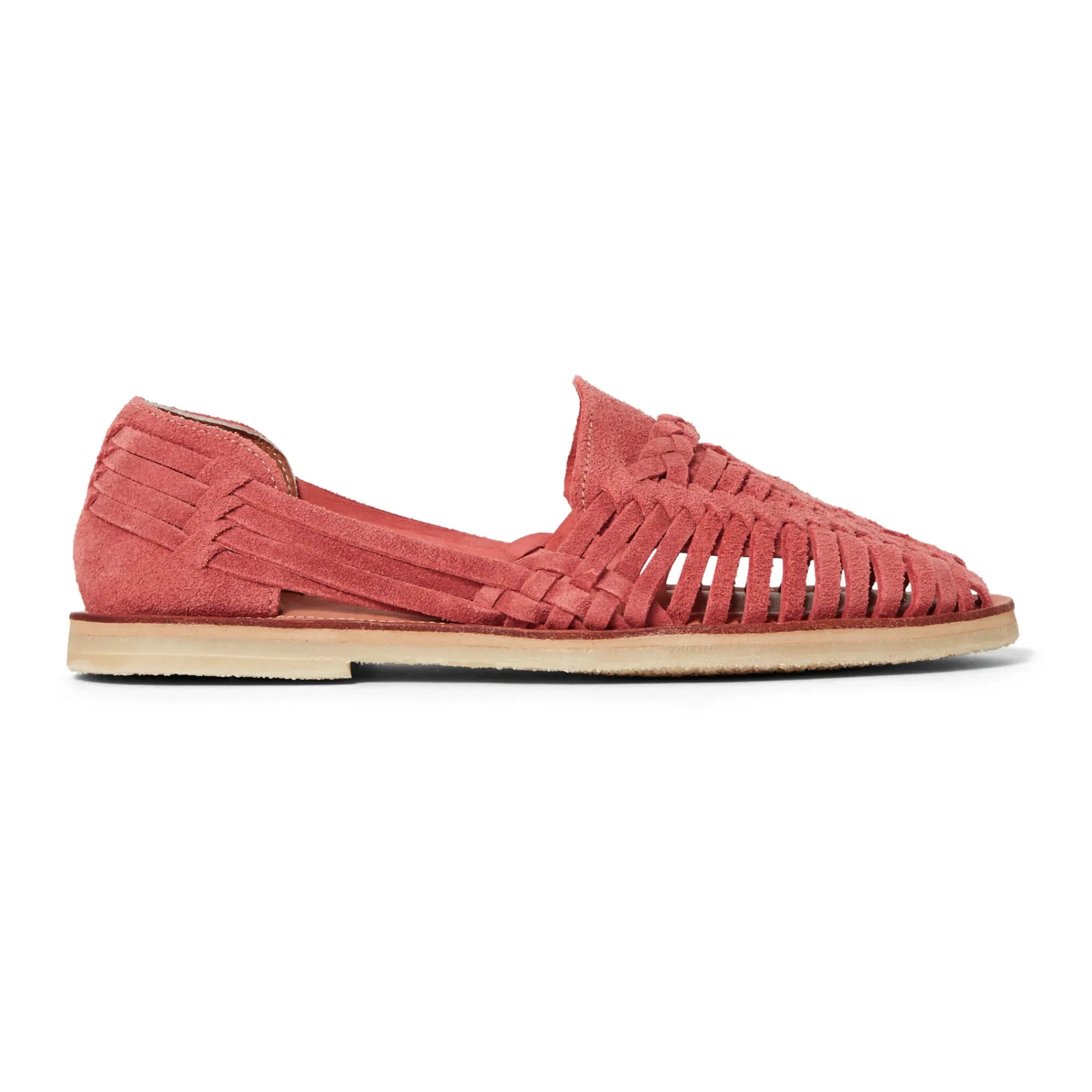 Mapache - Alegre Veloursleder-Sandalen | Himbeerrot