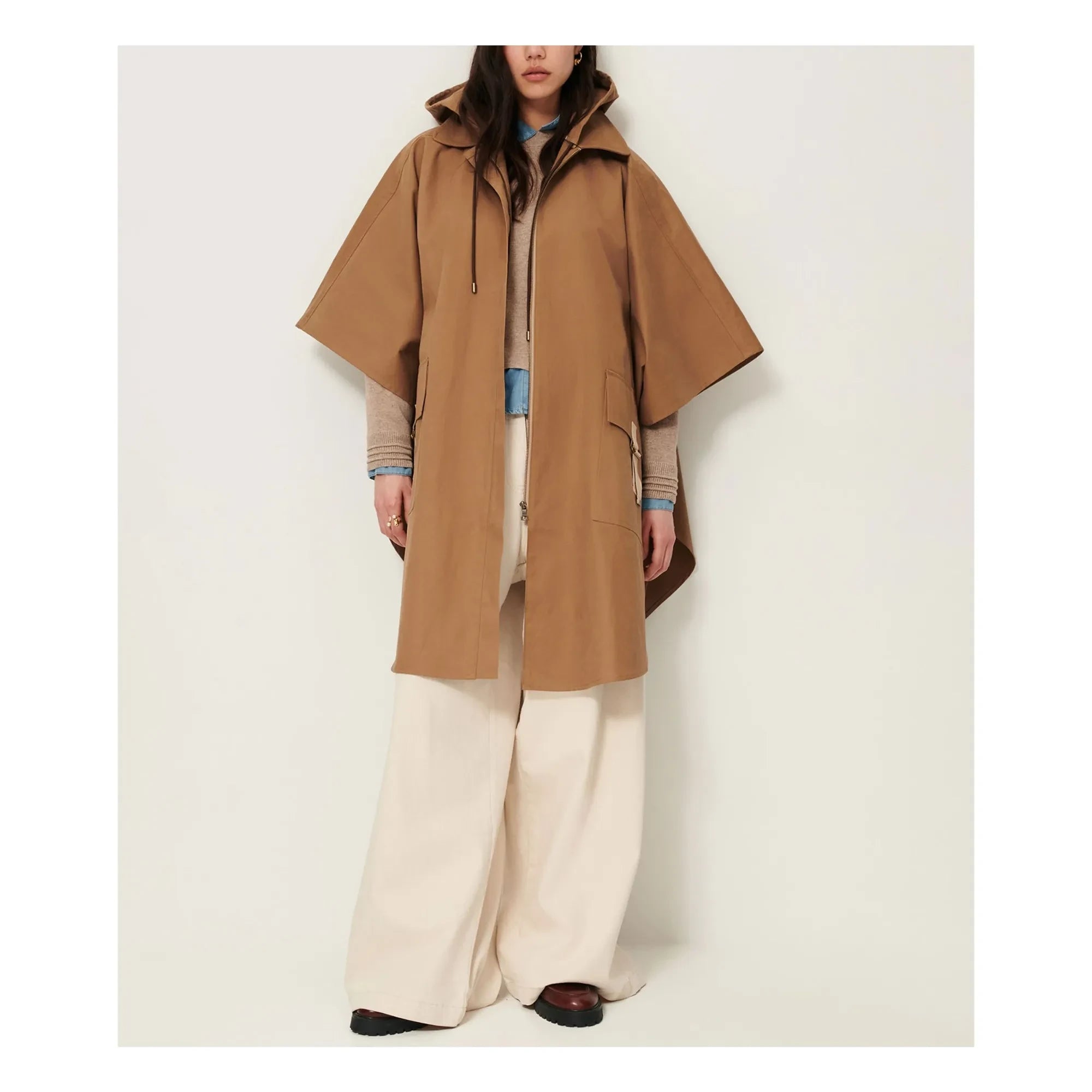 Sessùn - Castelwick Cape aus Bio-Baumwolle | Camel