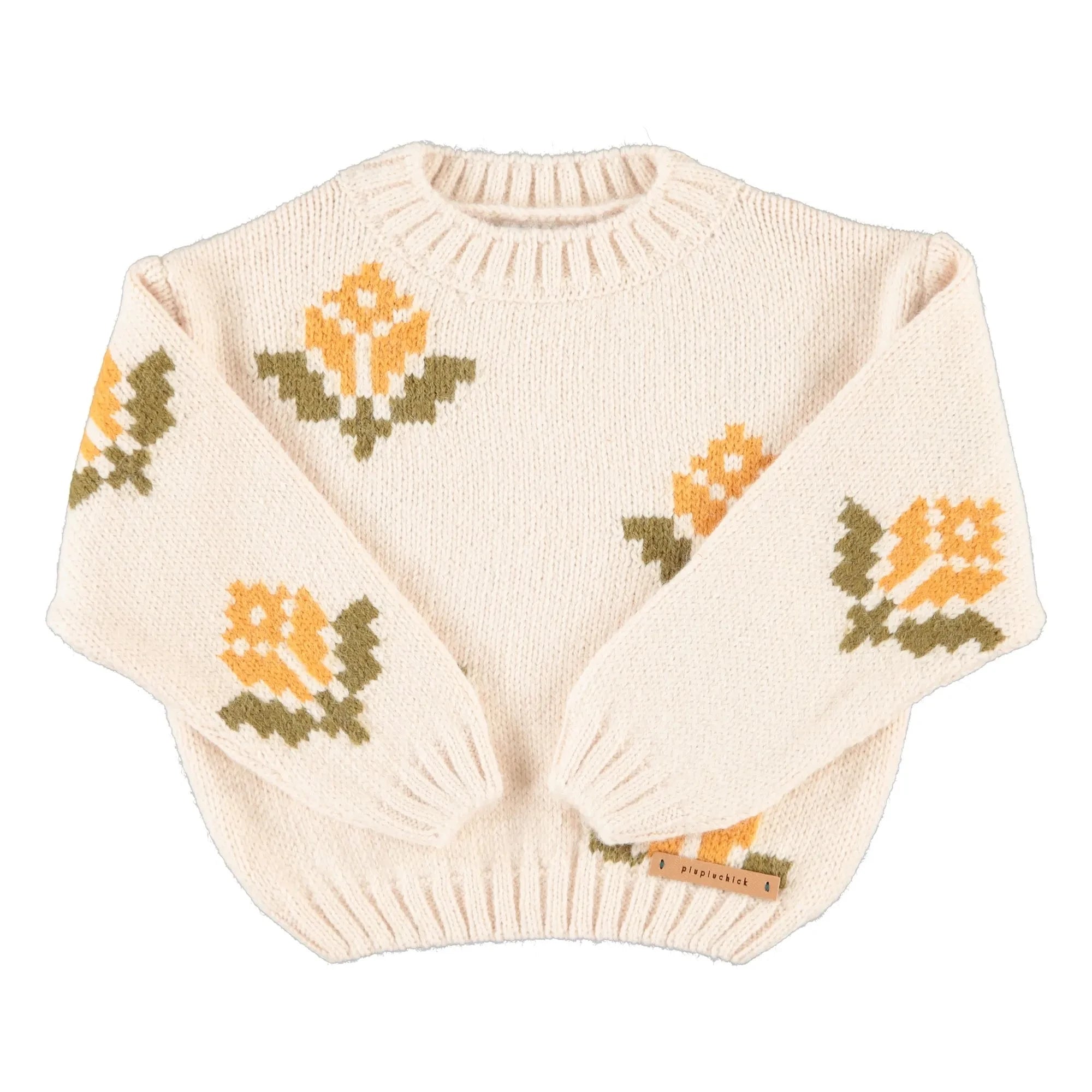 Piupiuchick - Blumenpullover | Ecru