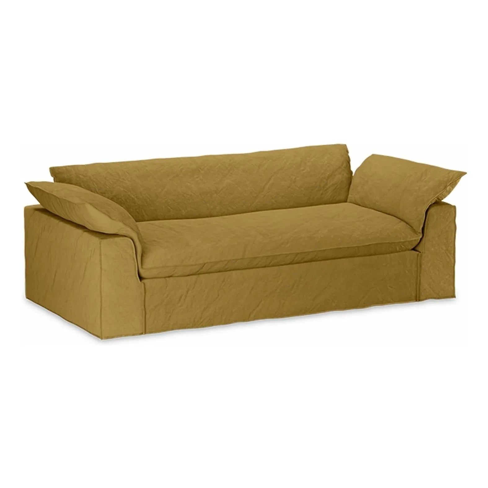 HKliving - Nomad 3-Sitzer Leinen Sofa | Ocker