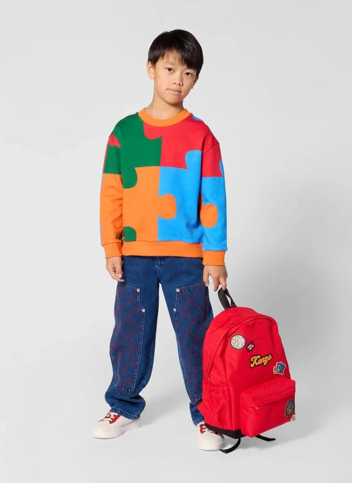Kenzo - Jeans mit Puzzle-Stickerei | Blau