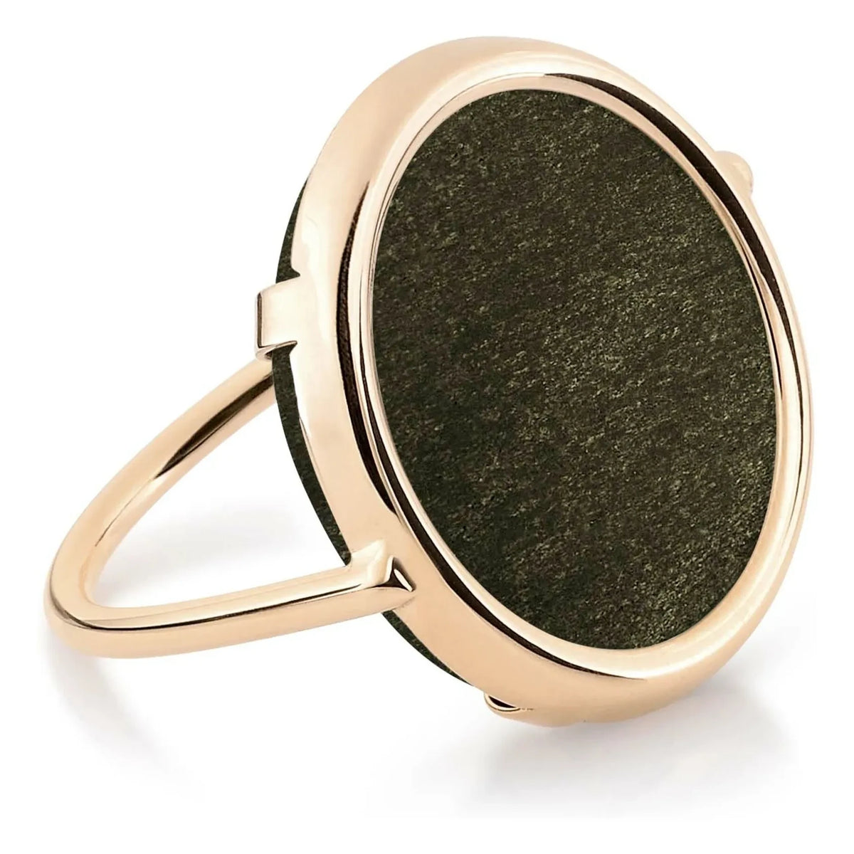 Ginette NY - Scheibenring | Goldener Obsidian