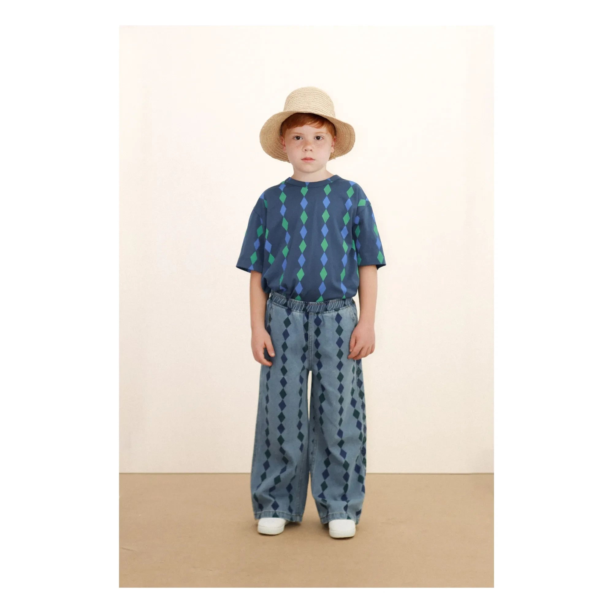 Tinycottons - Losange Bio-Baumwoll-T-Shirt | Blau