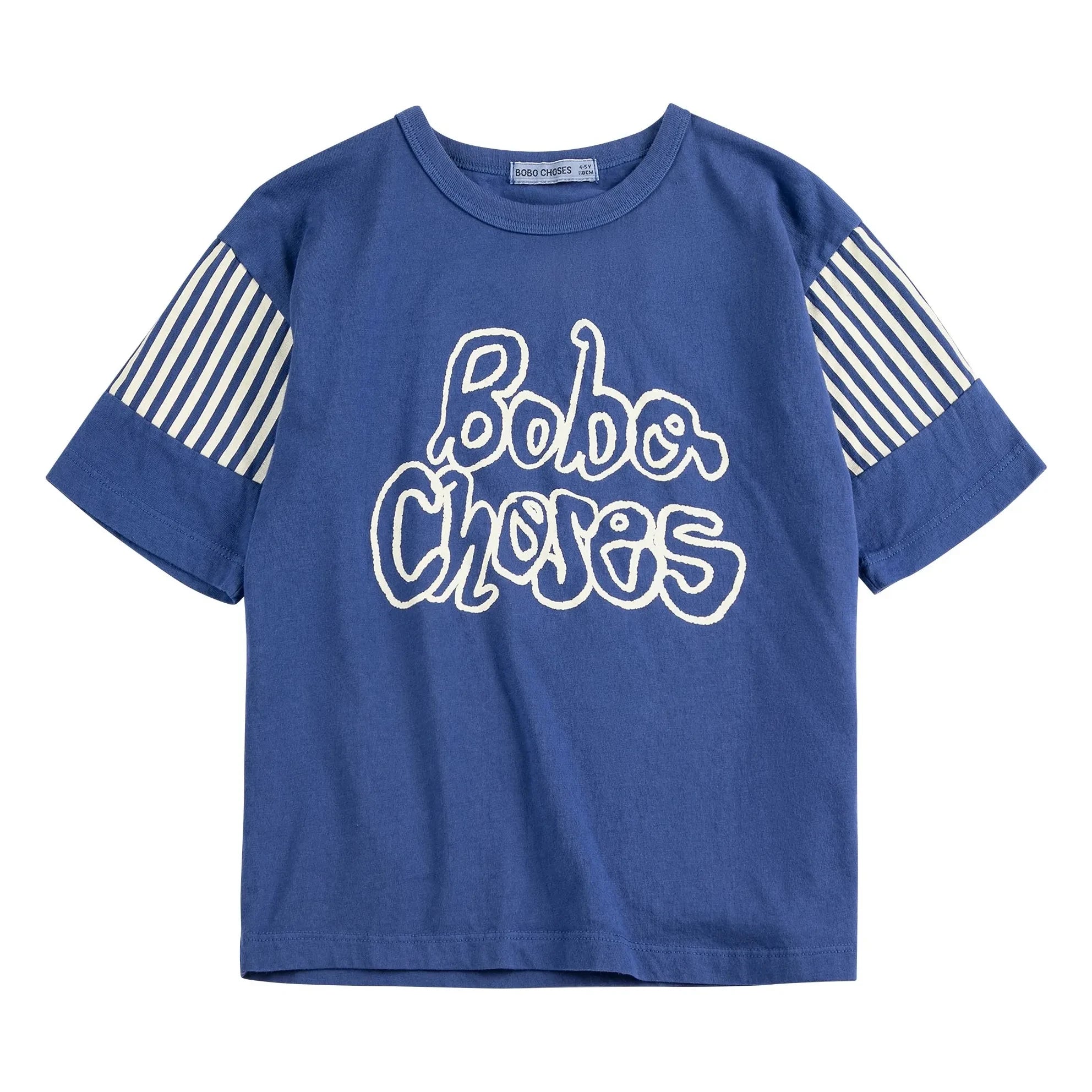 Bobo Choses - Bobo Choses Gestreiftes T-Shirt aus Bio-Baumwolle | Blau