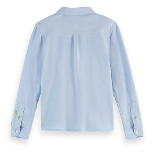 Scotch & Soda - Zweifarbiges Piqué-Shirt | Blau
