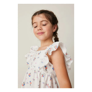 Tocoto Vintage - Blumenkleid | Weiß
