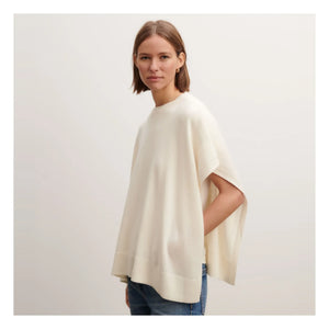 Bompard - Kaschmir-Poncho mit U-Boot-Ausschnitt | Natur