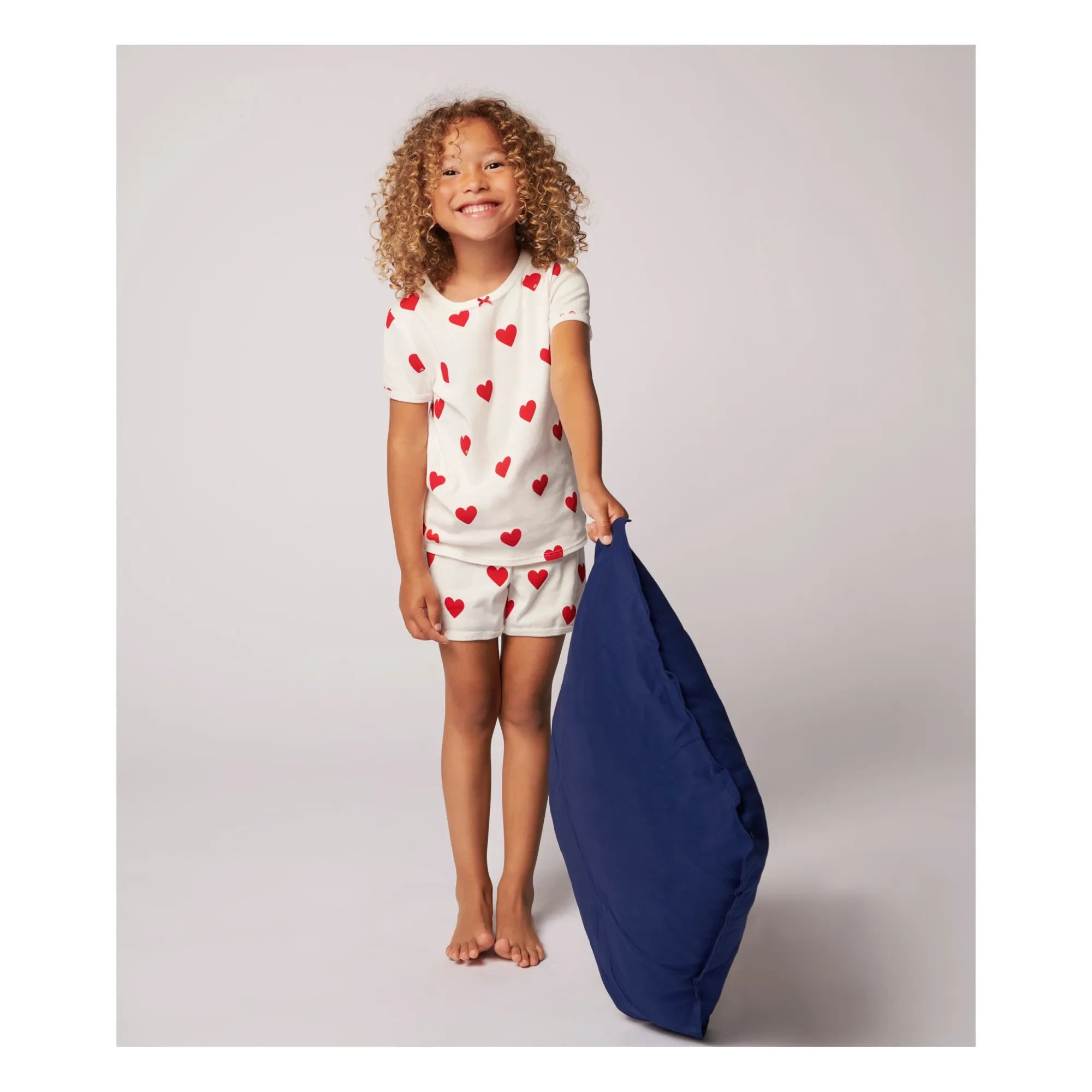 Petit Bateau - Mittellanger Bio-Baumwoll-Pyjama | Weiß