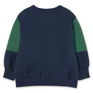 Tinycottons – Sweatshirt aus Bio-Baumwolle mit Farbblock-Design | Marineblau