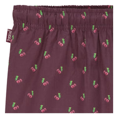 Pockies – Schlafhose mit Kirschmuster | Kirschrot