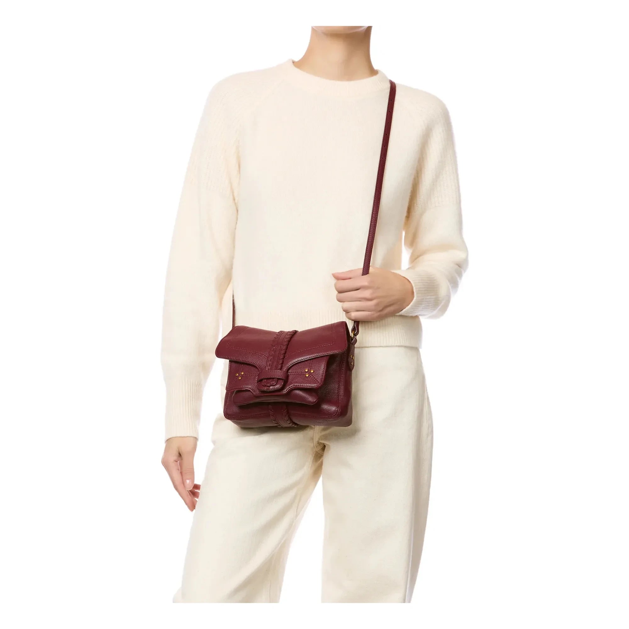 Jérôme Dreyfuss - Harry S Bag Chèvre Grainé | Dunkelrot