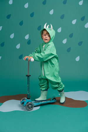Dinoski – Spike the Dinosaur Kinder-Regenmantel und Regenhang-Set – 1–2 Jahre
