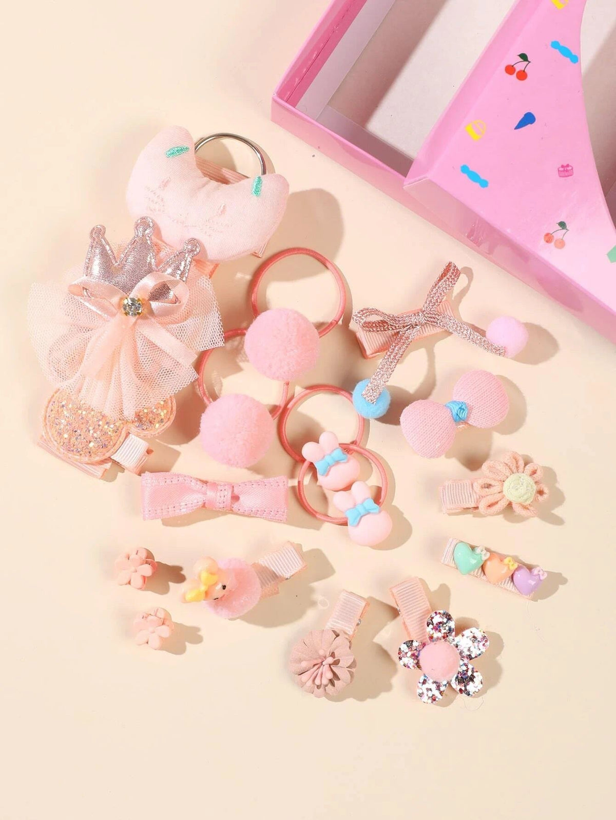 Dinossi – Set mit 18 Haarspangen und Accessoires für Mädchen in verschiedenen Designs