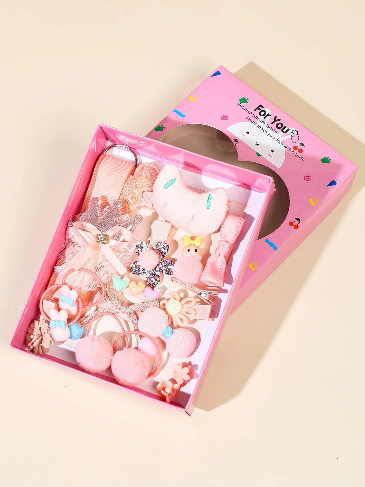 Dinossi – Set mit 18 Haarspangen und Accessoires für Mädchen in verschiedenen Designs