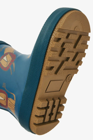 Dinossi – Marineblaue Regenstiefel „Sweet Lion“ für Jungen mit Griff – 28