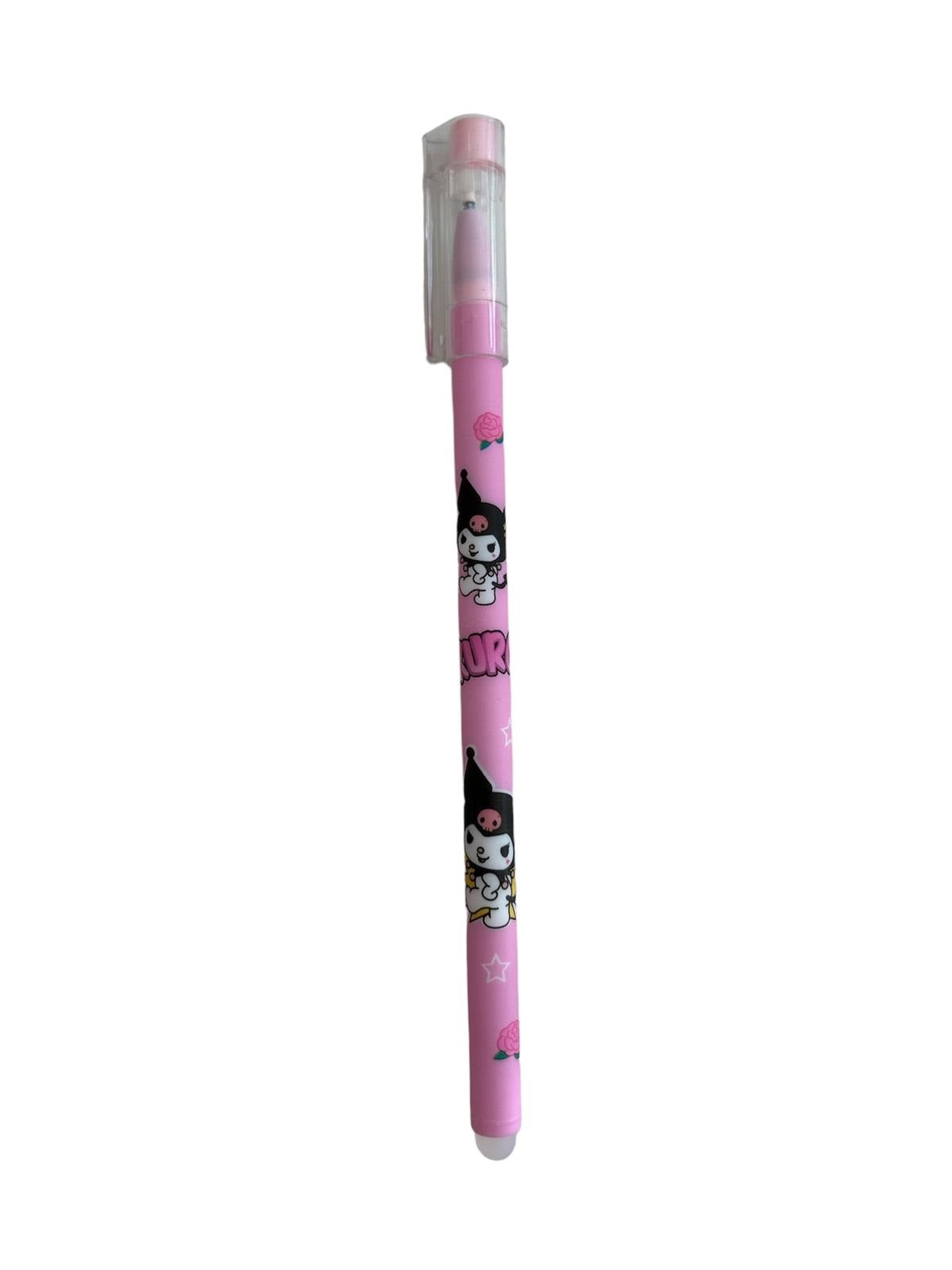 Dinossi Kuromi – Blauer 0,5-Kugelschreiber mit feiner Spitze – Rosa