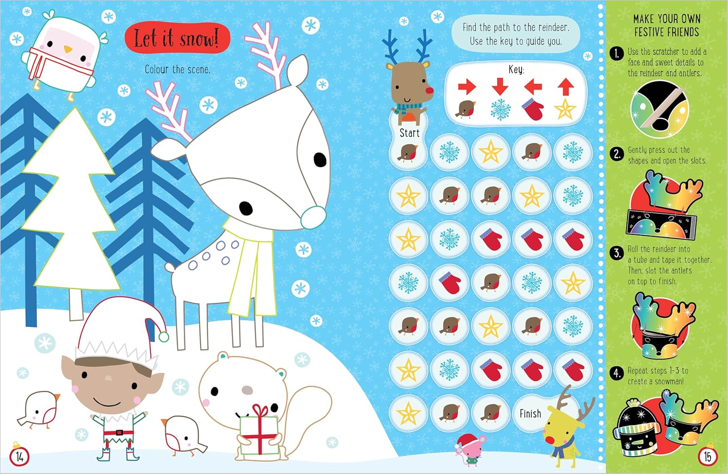 Dinossi - Scratch and Sparkle Englisches Weihnachtsaktivitätenbuch