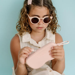 Dinossi – Nachhaltige Kindersonnenbrille, rundes Modell – Braun