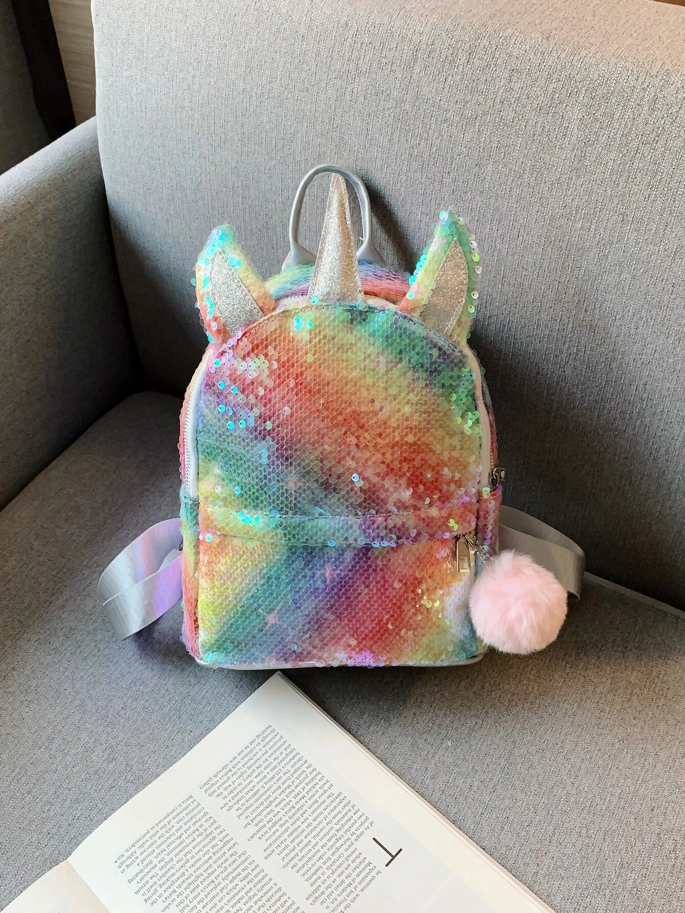 Dinossi – Einhorn-Rucksack für Mädchen mit glänzenden Pailletten