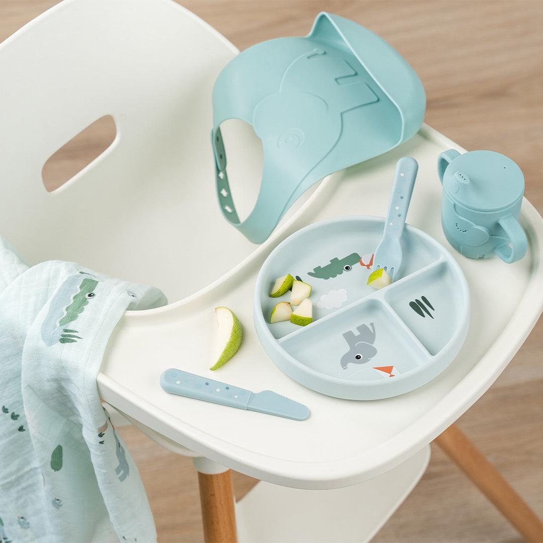 Done by Deer Burp Cloth 2 Pack - Playground Blue-Muslin Squares-Playground Blue- | Natural Baby Shower