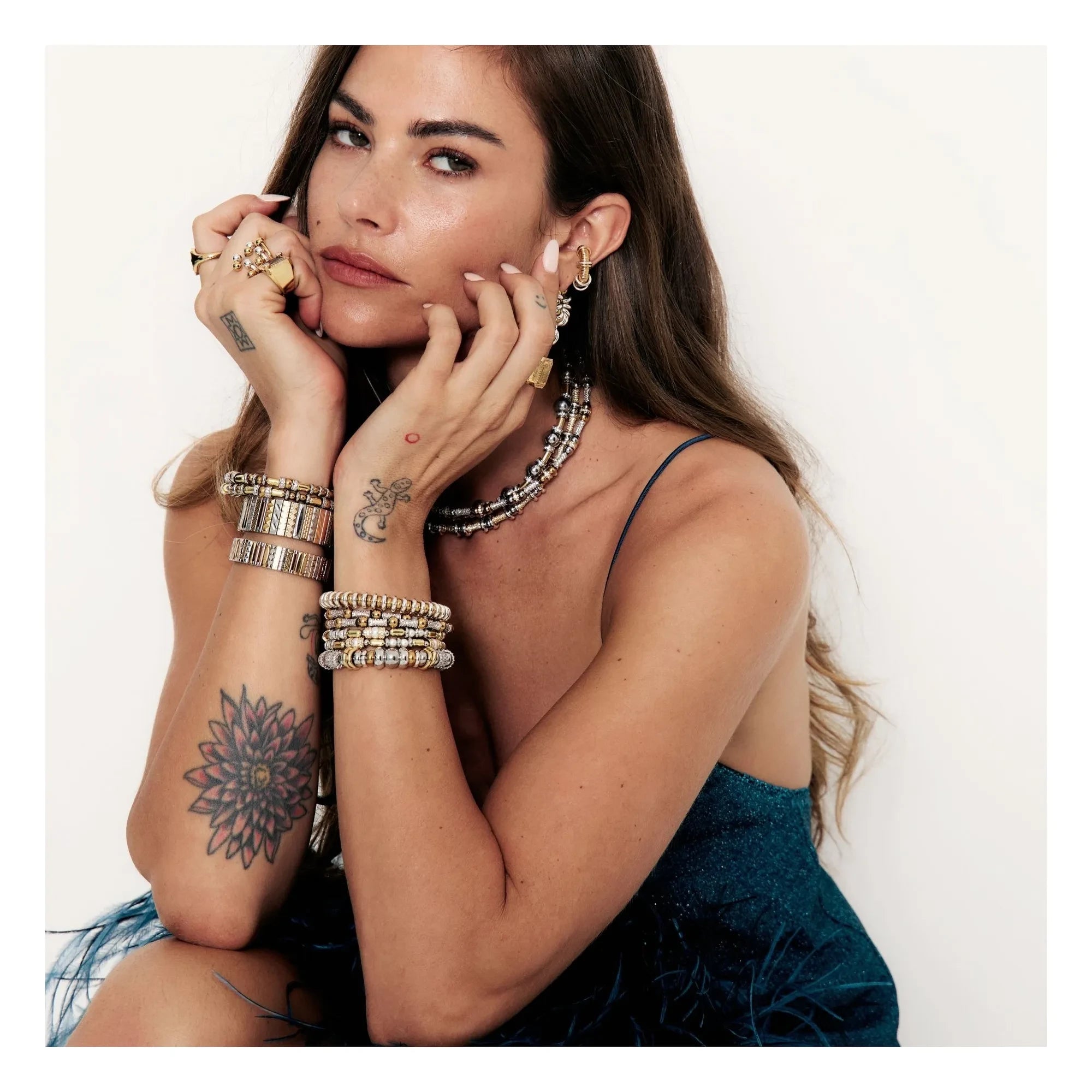 Sigal - Scheibenarmband | Gold/Silber