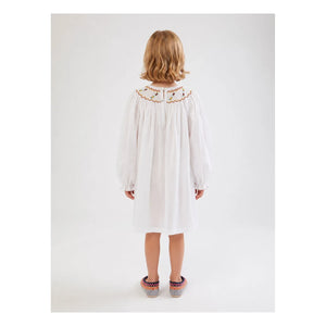 Folkloore - Blumen Nachthemd - Kinderkollektion | Weiß