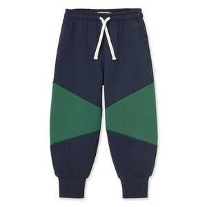 Tinycottons – Jogginghose aus Bio-Baumwolle mit Farbblock-Design | Marineblau
