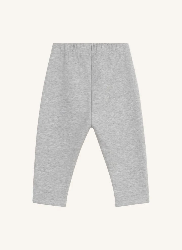 Petit Bateau - Unifarbene Fleecehose | Dunkelgrau Melange
