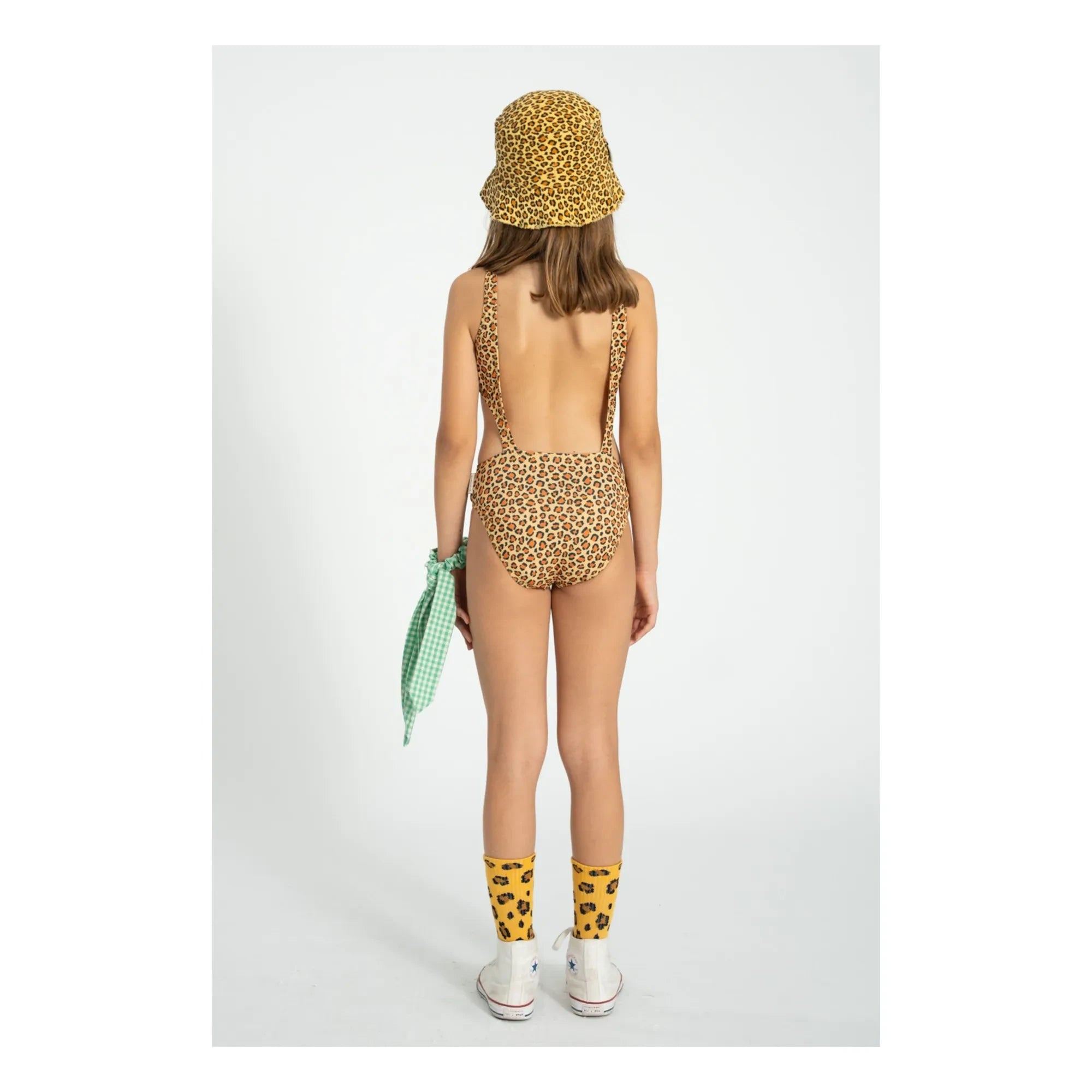 Piupiuchick - Gerippter Leoparden-Trikini aus recycelten Fasern | Senf