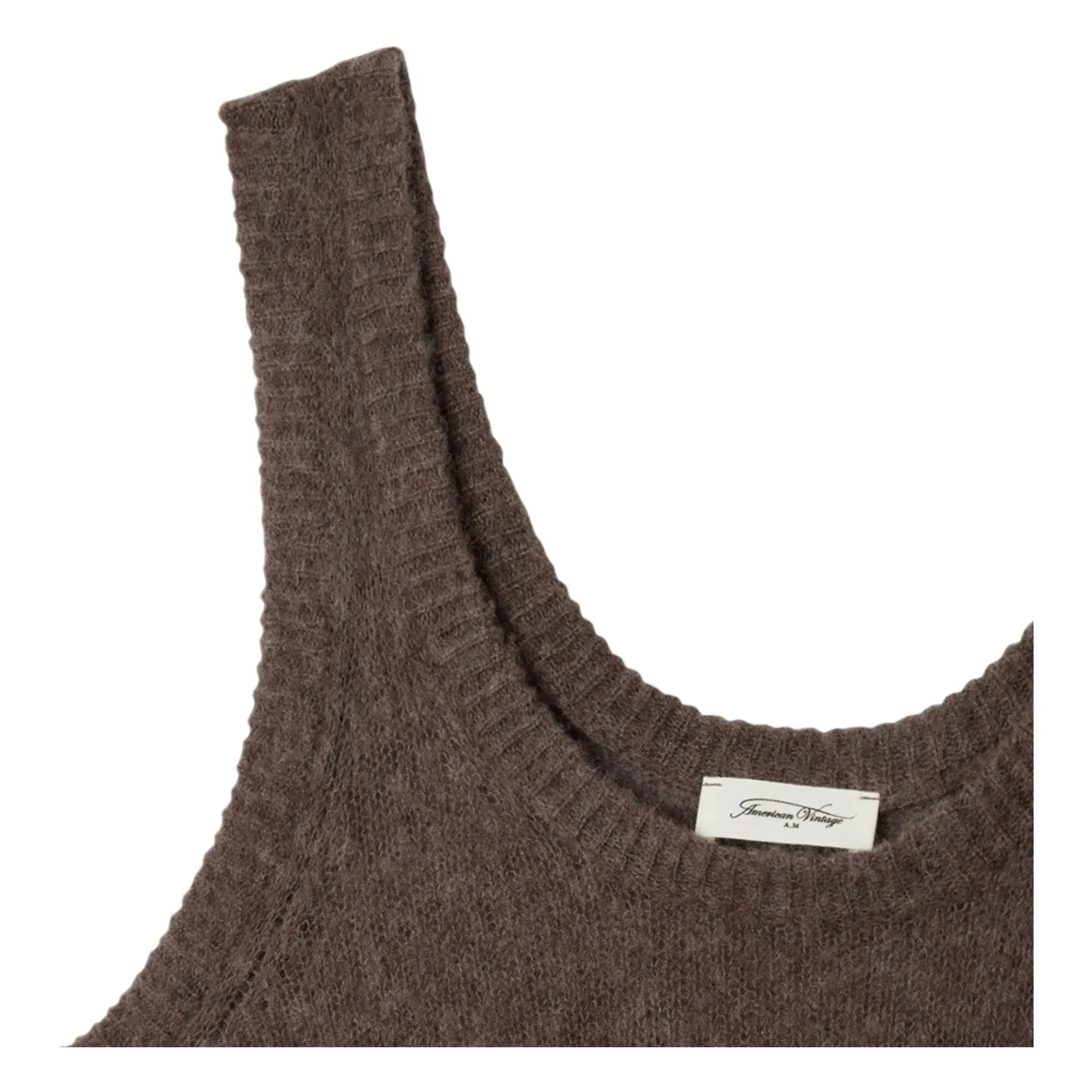 American Vintage - Bodyrow Camisole aus Kaschmir und Wolle | Braun