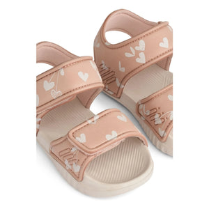 Liewood - Blumer Herzen Sandalen | Rosa