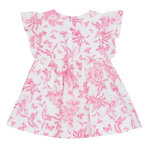 Tartine et Chocolat - Çiçek Desenli Elbise - Toile de Jouy İlhamlı | Pembe