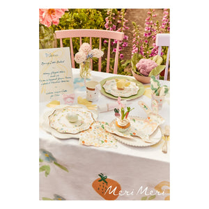 Meri Meri - Frühlings-Blumenhasen-Teller - 8er Set | Pastell